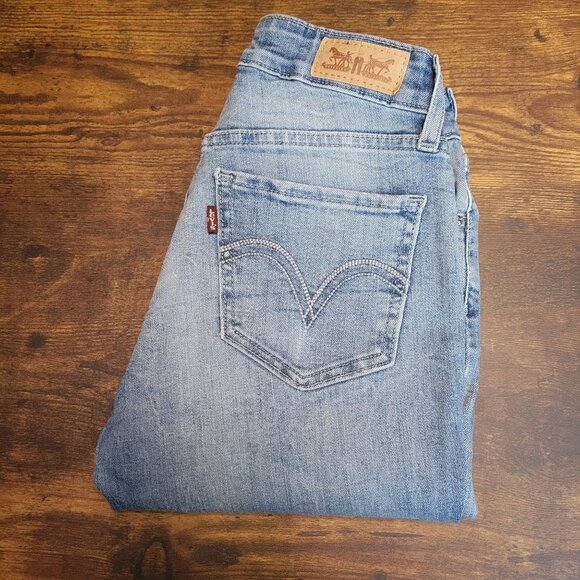 Levi's Legging Jeans Size 24 Low Rise Stretch Denim Medium Light Wash - Picture 3 of 11